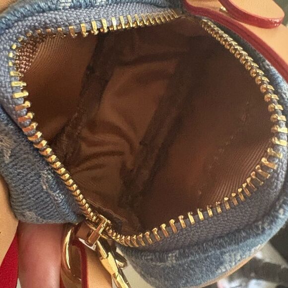 Hello kitty upcycled Louis Vuitton Denim Crossbody Bag with Chain - Picture 8 of 10